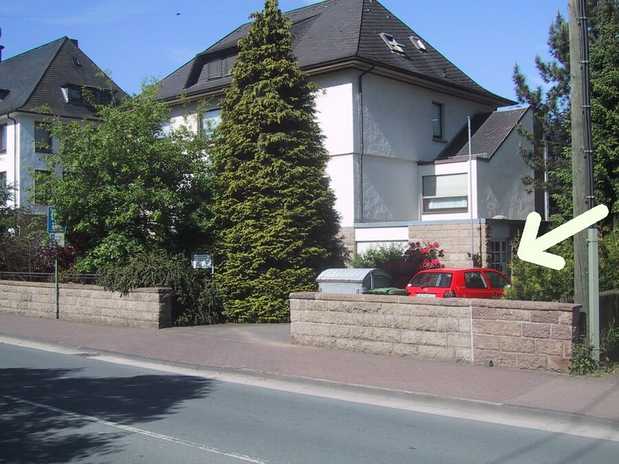 Anfahrt: Foto der Parkmöglichkeiten